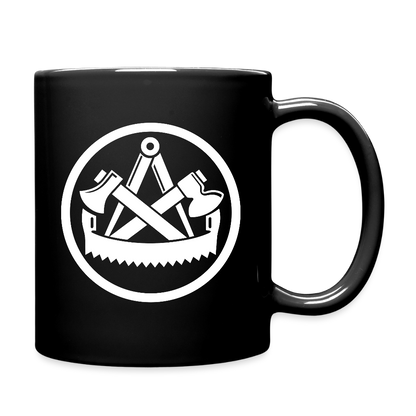 Zimmerer Handwerk Tasse einfarbig - Schwarz