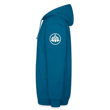 Maurer Handwerk Hoodie Brust + Armdruck - Tiefseeblau 