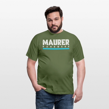 Maurer Handwerker T-Shirt - Militärgrün