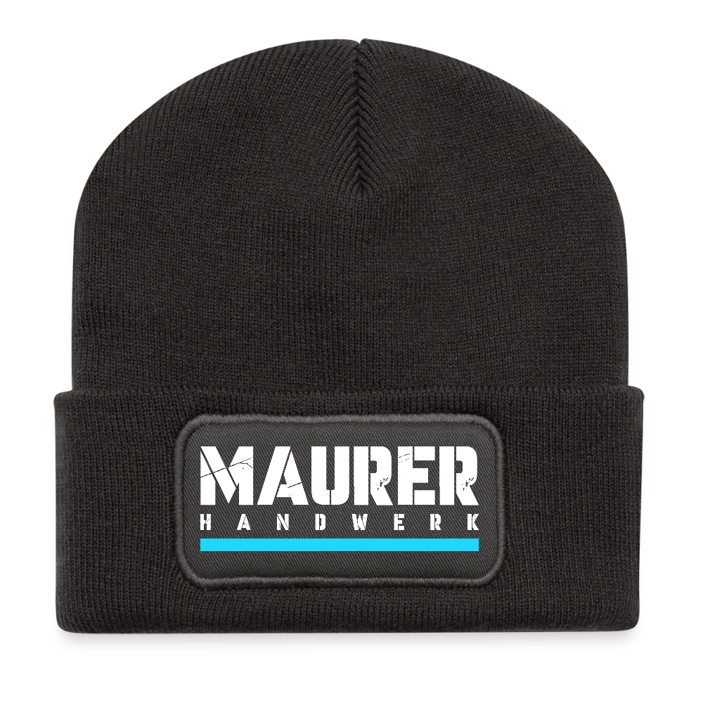 Maurer Handwerk Patch Beanie - Dunkelgrau