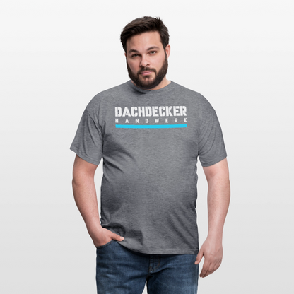 Dachdecker Handwerker T-Shirt - Graphit meliert