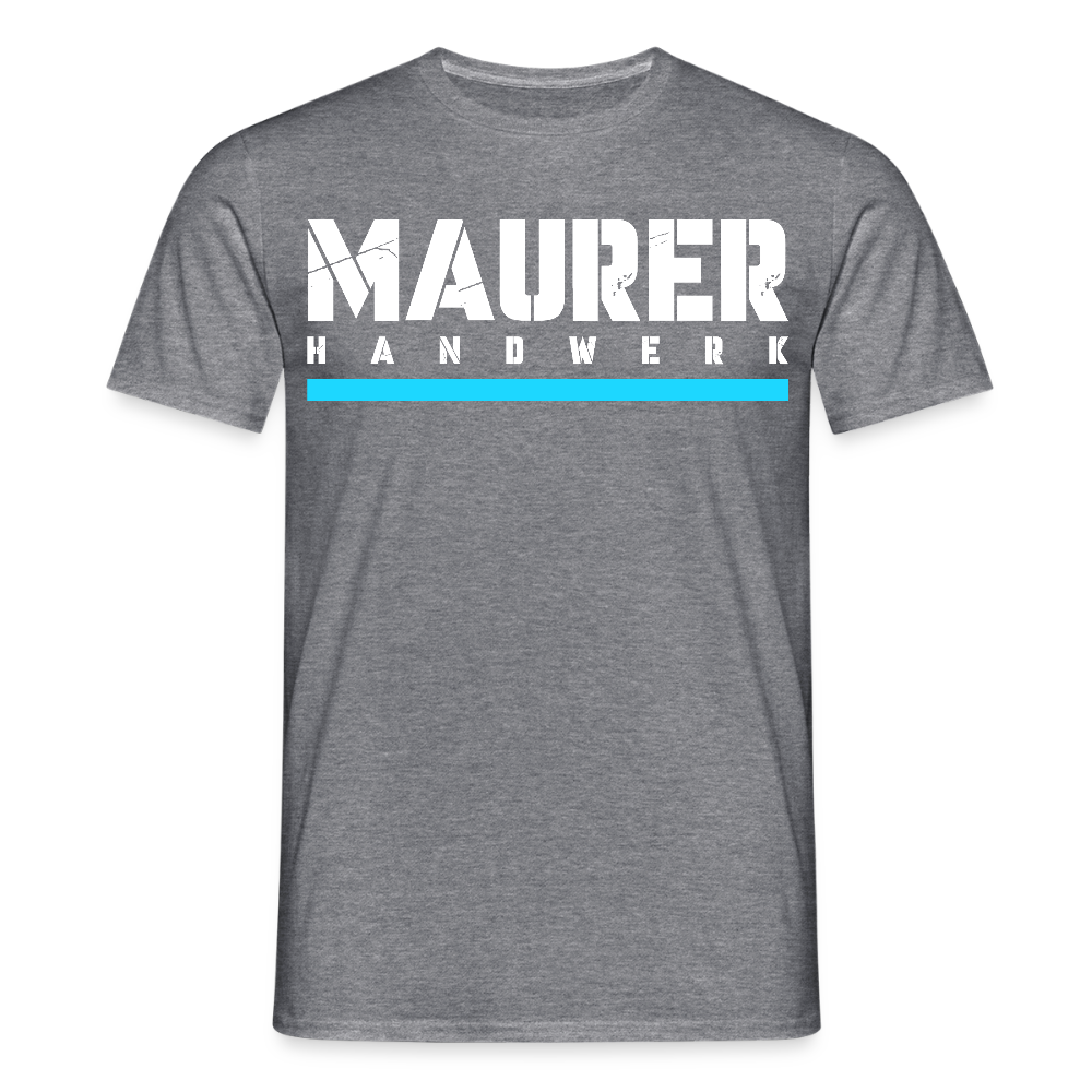 Maurer Handwerker T-Shirt - Graphit meliert