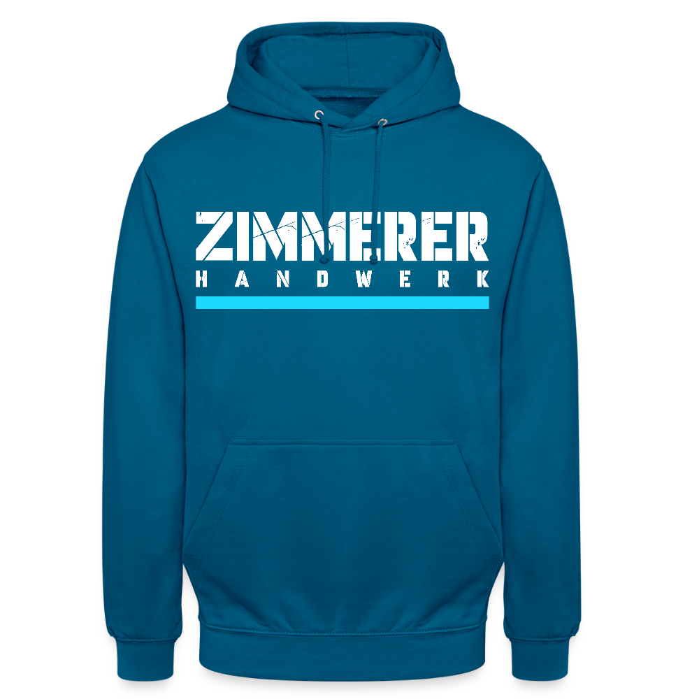 Zimmerer Handwerk Premium Hoodie - Tiefseeblau 
