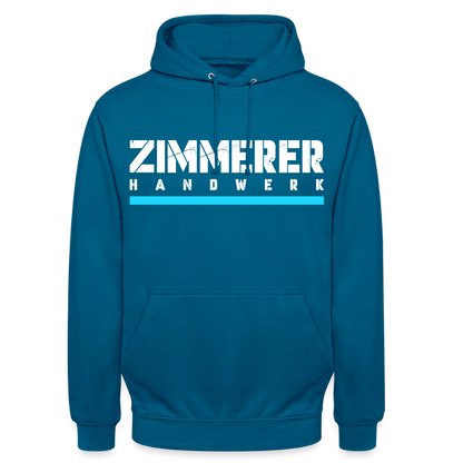 Zimmerer Handwerk Premium Hoodie - Tiefseeblau 