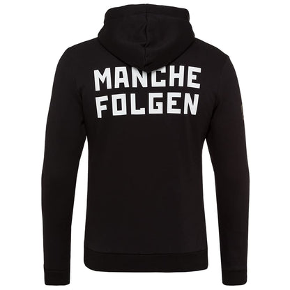 Rammstein Herren Kapuzenpullover Manche Führen Manche Folgen Offizielles Band Merchandise Fan Hoodie schwarz mit weißem Front und Back Print (S)