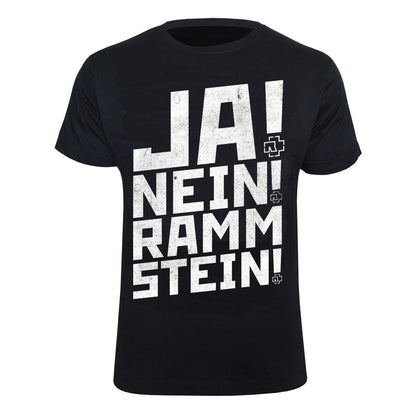 Rammstein Herren T-Shirt Ramm 4", Offizielles Band Merchandise Fan Shirt schwarz mit weißem Front Print (XXL)