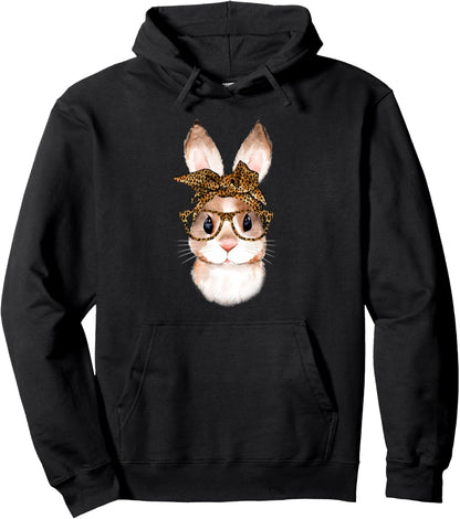 Süßes Kaninchen Hase Ostern Leopard Year of the Rabbit Bunny Pullover Hoodie Textilien 34.99 € WORKSWEAR.DE