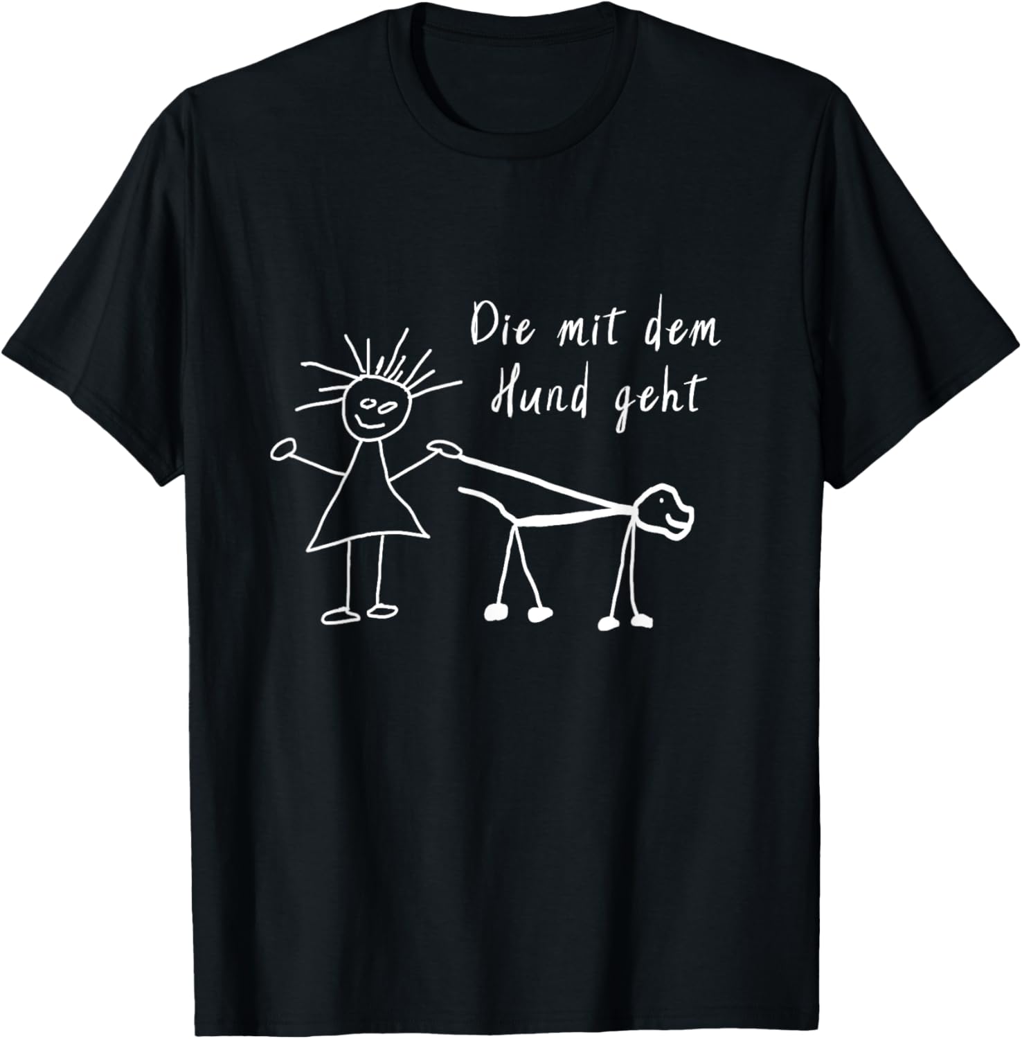 Die mit dem Hund geht - Halbarm T-Shirt Spruch für Frauchen Textilien 16.89 € WORKSWEAR.DE