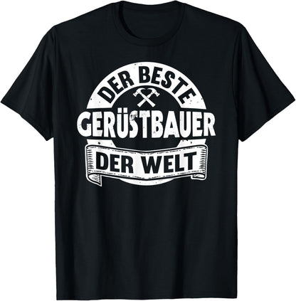 Herren Bester Gerüstbauer der Welt Handwerker Gerüstbau T-Shirt Textilien 19.99 € WORKSWEAR.DE