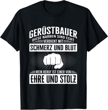 Gerüstbauer Ehre Und Stolz Gerüstbau Bauarbeiter T-Shirt Textilien 19.99 € WORKSWEAR.DE