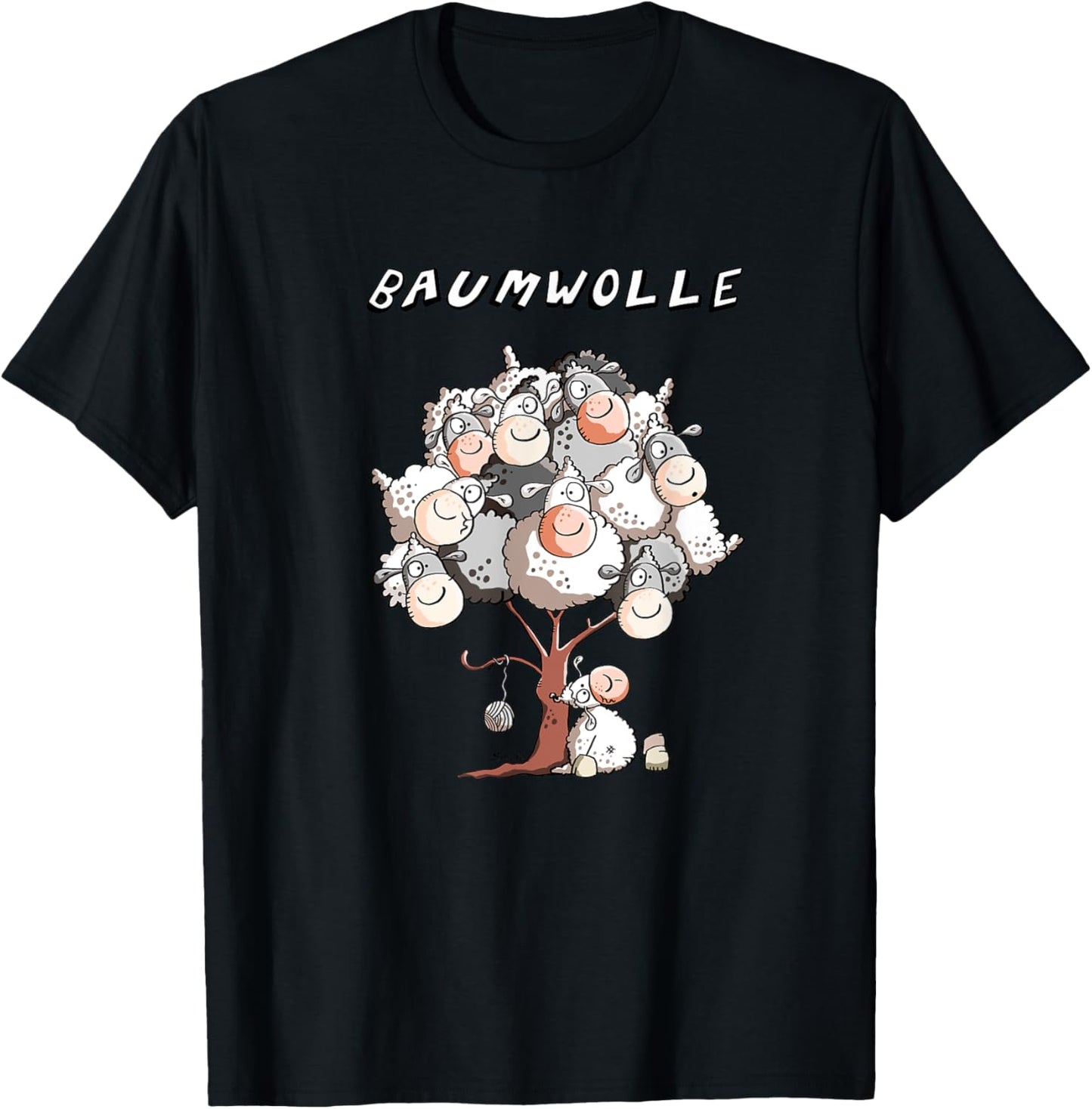 MODARTIS Baumwolle Schaf Cartoon Wortspiel Schafbaum Schafe Wolle T-Shirt Textilien 19.99 € WORKSWEAR.DE