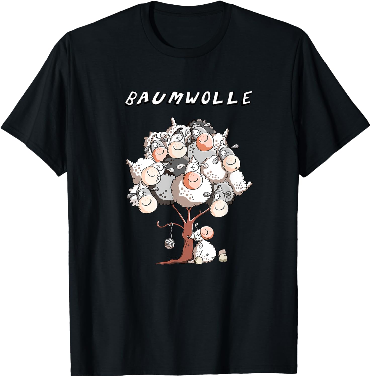 MODARTIS Baumwolle Schaf Cartoon Wortspiel Schafbaum Schafe Wolle T-Shirt Textilien 19.99 € WORKSWEAR.DE