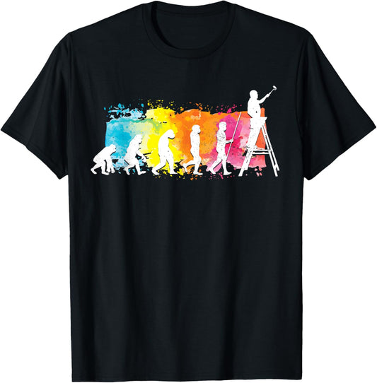 Maler Evolution | Lustiges Geschenk für Maler Malermeister T-Shirt Textilien 19.99 € WORKSWEAR.DE