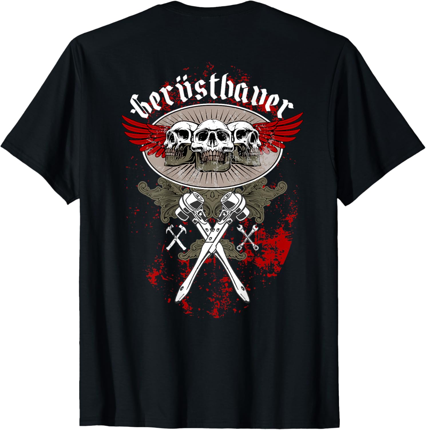 Gerüstbauer Ratsche Todenkopf T-Shirt Textilien 17.00 € WORKSWEAR.DE