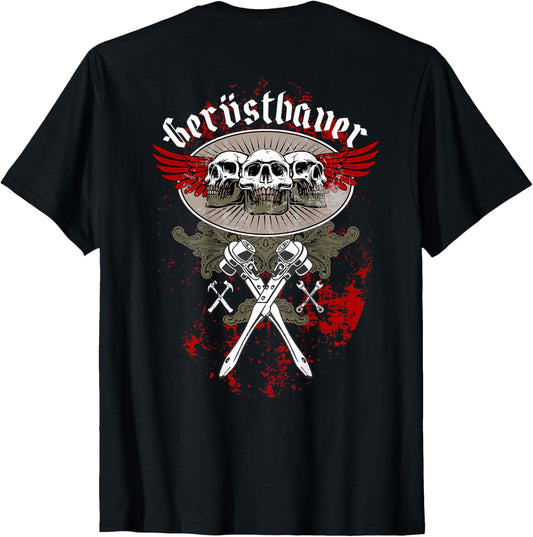 Gerüstbauer Ratsche Todenkopf T-Shirt Textilien 17.00 € WORKSWEAR.DE