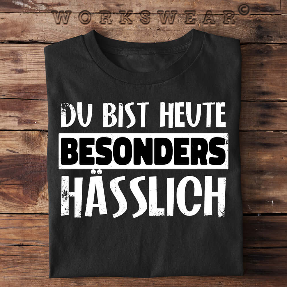 Witzige Herren T-Shirts, Besonders Hässlich - Herren Funshirt 20.00 € Farbe: Black WORKSWEAR.DE