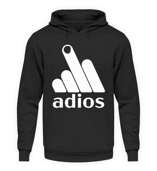 Coole Hoodies, Adios - Fun Hoodie, 40.00 €, Unisex Hoodie, Farbe: Deep Black, WORKSWEAR.DE