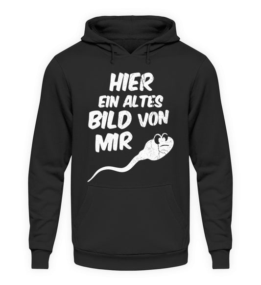 Coole Hoodies, Altes Bild von mir - Fun Hoodie, 40.00 €, Unisex Hoodie, Farbe: Deep Black, WORKSWEAR.DE