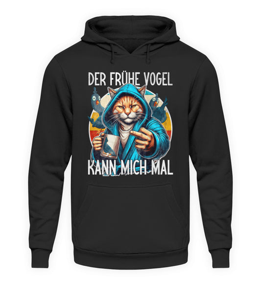 Coole Hoodies, Der frühe Vogel - Fun Hoodie, 40.00 €, Unisex Hoodie, Farbe: Deep Black, WORKSWEAR.DE