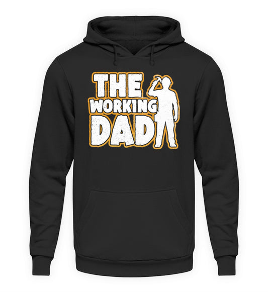 Coole Hoodies, The Working Dad - Fun Hoodie, 40.00 €, Unisex Hoodie, Farbe: Deep Black, WORKSWEAR.DE