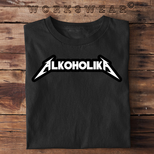 Witzige Herren T-Shirts, Alkoholika - Herren Funhirt 20.00 € Farbe: Black WORKSWEAR.DE