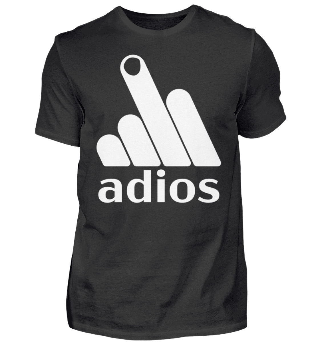 Fun T-Shirt ADIOS / schwarz/ workswear.de