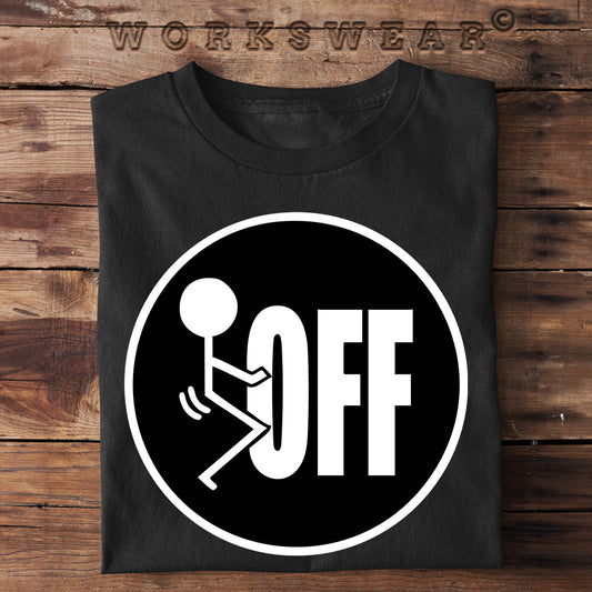 Witzige Herren T-Shirts, Fuck OFF - Herren Funshirt 20.00 € Farbe: Black WORKSWEAR.DE