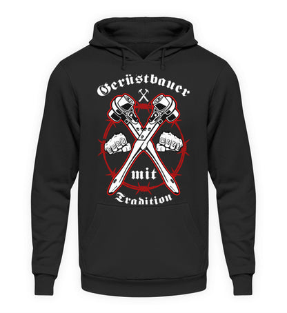 Gerüstbauer Handwerk mit Tradition - Hoodie, 44.95 €, Unisex Hoodie Farbe: Deep Black,