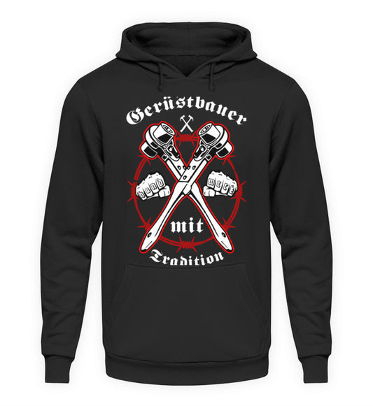 Gerüstbauer Handwerk mit Tradition - Hoodie, 44.95 €, Unisex Hoodie Farbe: Deep Black,