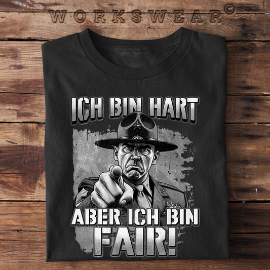 Witzige Herren T-Shirts, ICH BIN HART - Herren Funshirt 20.00 € Farbe: Black WORKSWEAR.DE