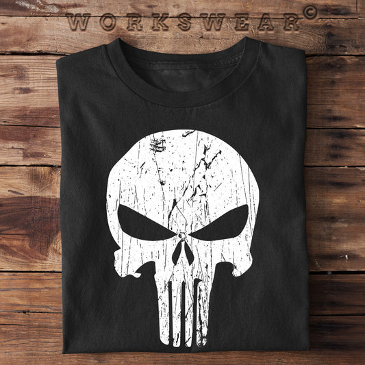 Funshirt Geschenkidee für Handwerker, Heimwerker, lustiges T-Shirt mit dem Spruch "Punisher". Workswear.de
