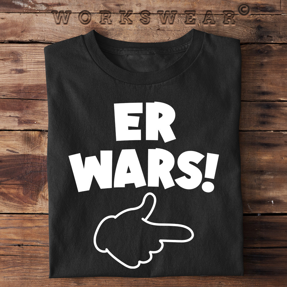 Funshirt Geschenkidee für Handwerker, Heimwerker, lustiges T-Shirt mit dem Spruch "Er Wars". Workswear.de
