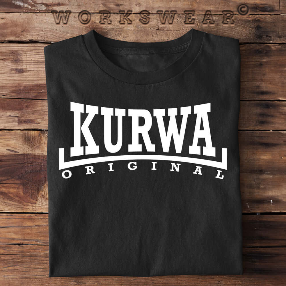 Witzige Herren T-Shirts, Kurwa - Herren Funshirt 20.00 € Farbe: Black WORKSWEAR.DE