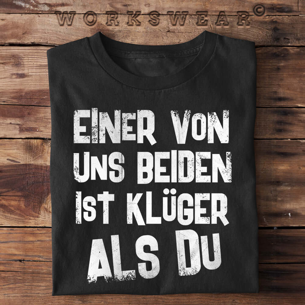 Witzige Herren T-Shirts, KLÜGER ALS DU - Herren Funshirt 20.00 € Farbe: Black WORKSWEAR.DE