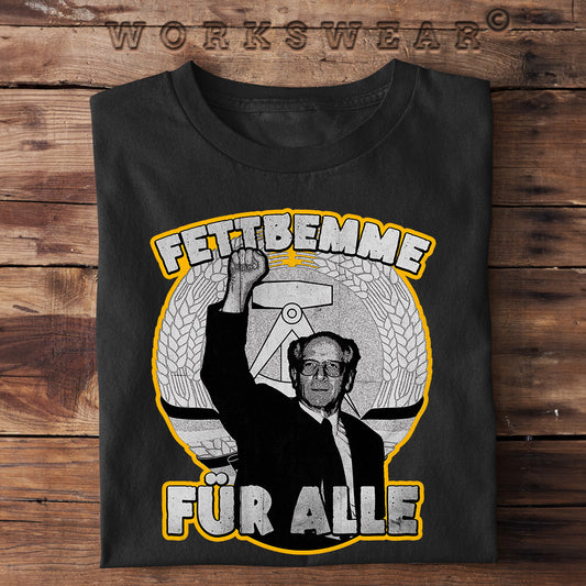 Witzige Herren T-Shirts, Fettbemme für alle - Herren Funshirt 20.00 € Farbe: Black WORKSWEAR.DE