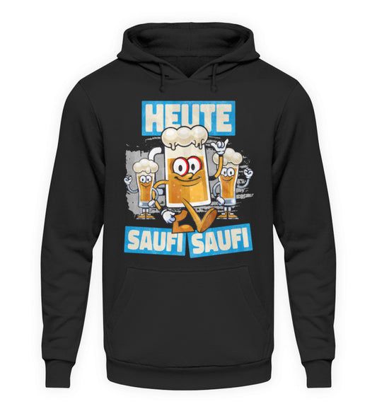 Coole Hoodies, HEUTE SAUFI SAUFI II - Fun Hoodie, 40.00 €, Unisex Hoodie, Farbe: Deep Black, WORKSWEAR.DE