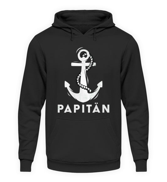 Coole Hoodies, Papitän - Fun Hoodie, 40.00 €, Unisex Hoodie, Farbe: Deep Black, WORKSWEAR.DE