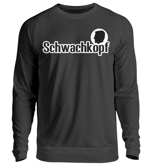 Lustige Pullover, Schwachkopf - Pullover, 39.95 €, Unisex Sweatshirt, Farbe: Deep Black, WORKSWEAR.DE