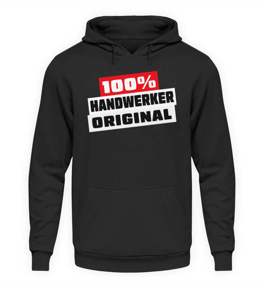 Coole Hoodies, 100% Handwerker - Hoodie, 40.00 €, Unisex Hoodie, Farbe: Deep Black, WORKSWEAR.DE