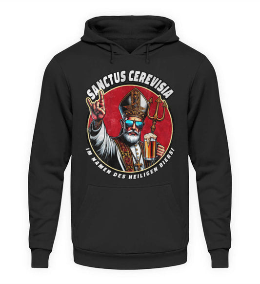 Coole Hoodies, SANCTUS CEREVISIA - Hoodie, 40.00 €, Unisex Hoodie, Farbe: Deep Black, WORKSWEAR.DE