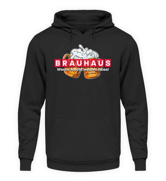 Coole Hoodies, Brauhaus - Hoodie, 40.00 €, Unisex Hoodie, Farbe: Deep Black, WORKSWEAR.DE