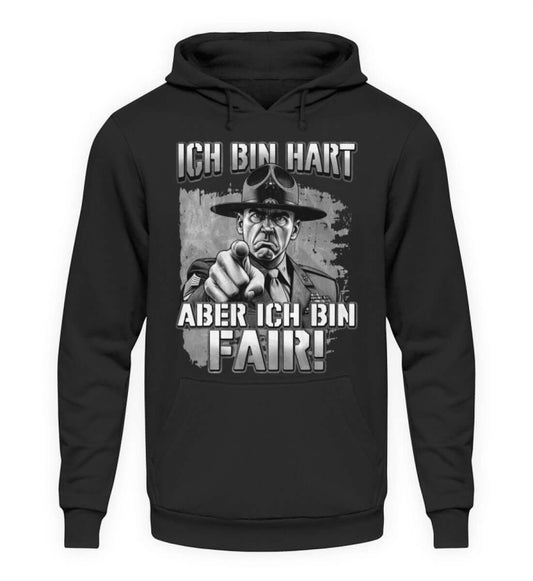 Coole Hoodies, Ich bin Hart - Hoodie, 40.00 €, Unisex Hoodie, Farbe: Deep Black, WORKSWEAR.DE
