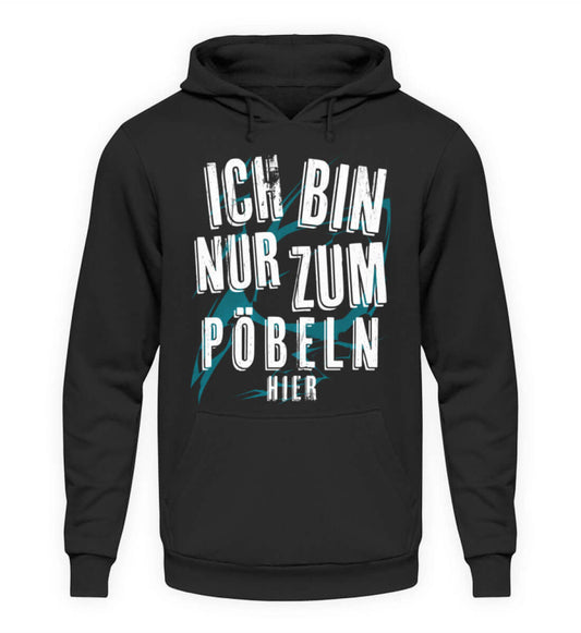 Coole Hoodies, PÖBELN - Hoodie, 40.00 €, Unisex Hoodie, Farbe: Deep Black, WORKSWEAR.DE