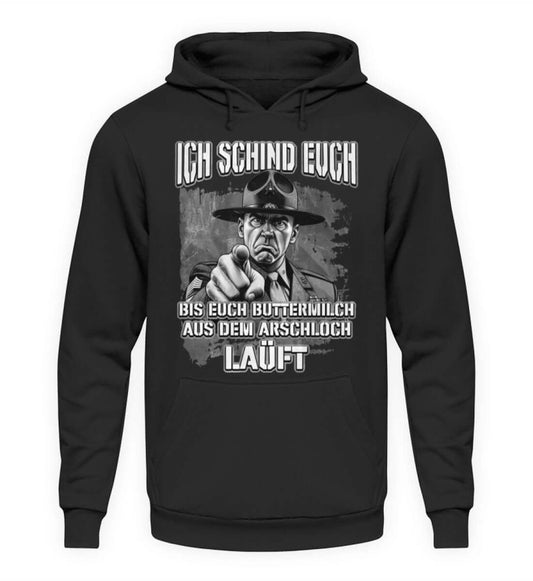 Coole Hoodies, ICH SCHIND EUCH - Hoodie, 40.00 €, Unisex Hoodie, Farbe: Deep Black, WORKSWEAR.DE