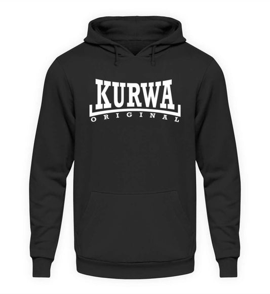 Coole Hoodies, Kurwa - Hoodie, 40.00 €, Unisex Hoodie, Farbe: Deep Black, WORKSWEAR.DE