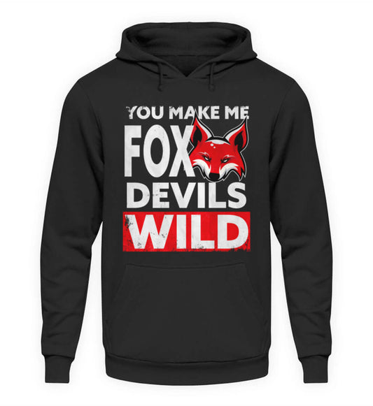Coole Hoodies, Fox Devils Wild - Hoodie, 40.00 €, Unisex Hoodie, Farbe: Deep Black, WORKSWEAR.DE
