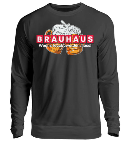 Lustige Pullover, Brauhaus - Pullover, 39.95 €, Unisex Sweatshirt, Farbe: Deep Black, WORKSWEAR.DE