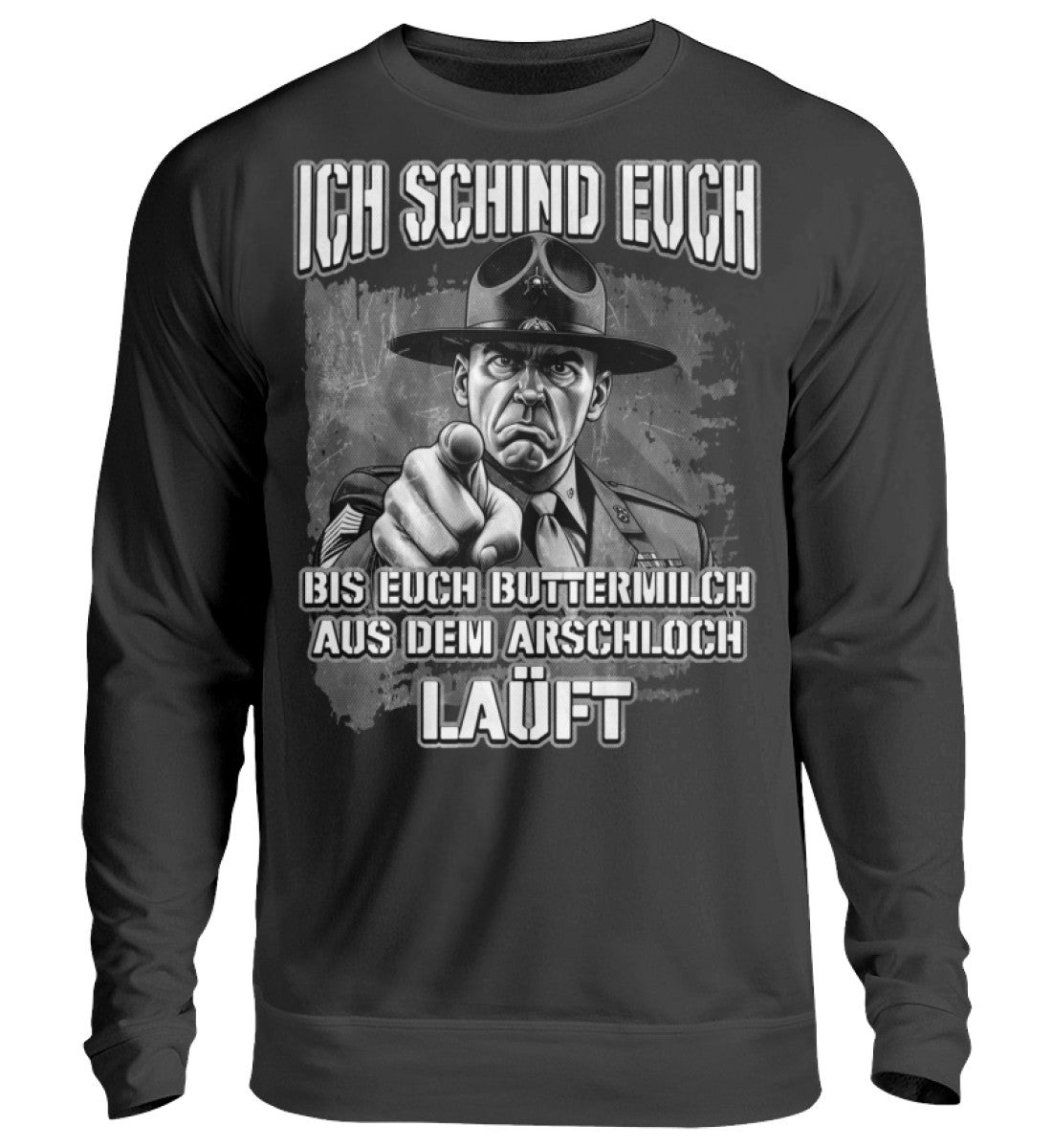 Lustige Pullover, ICH SCHIND EUCH - Pullover, 39.95 €, Unisex Sweatshirt, Farbe: Deep Black, WORKSWEAR.DE