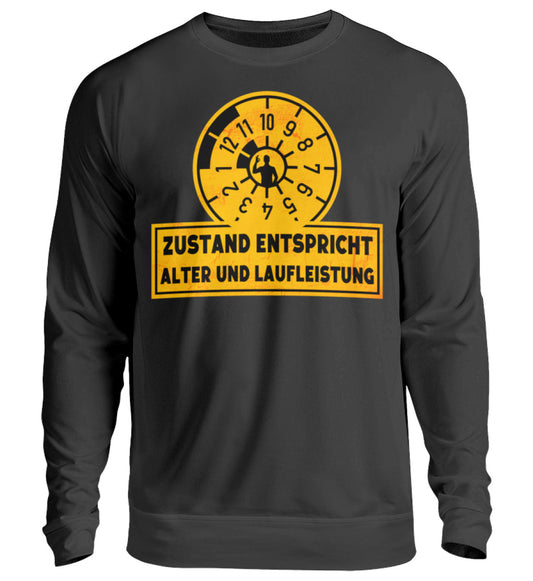 Lustige Pullover, Zustand entspricht - Pullover, 39.95 €, Unisex Sweatshirt, Farbe: Deep Black, WORKSWEAR.DE