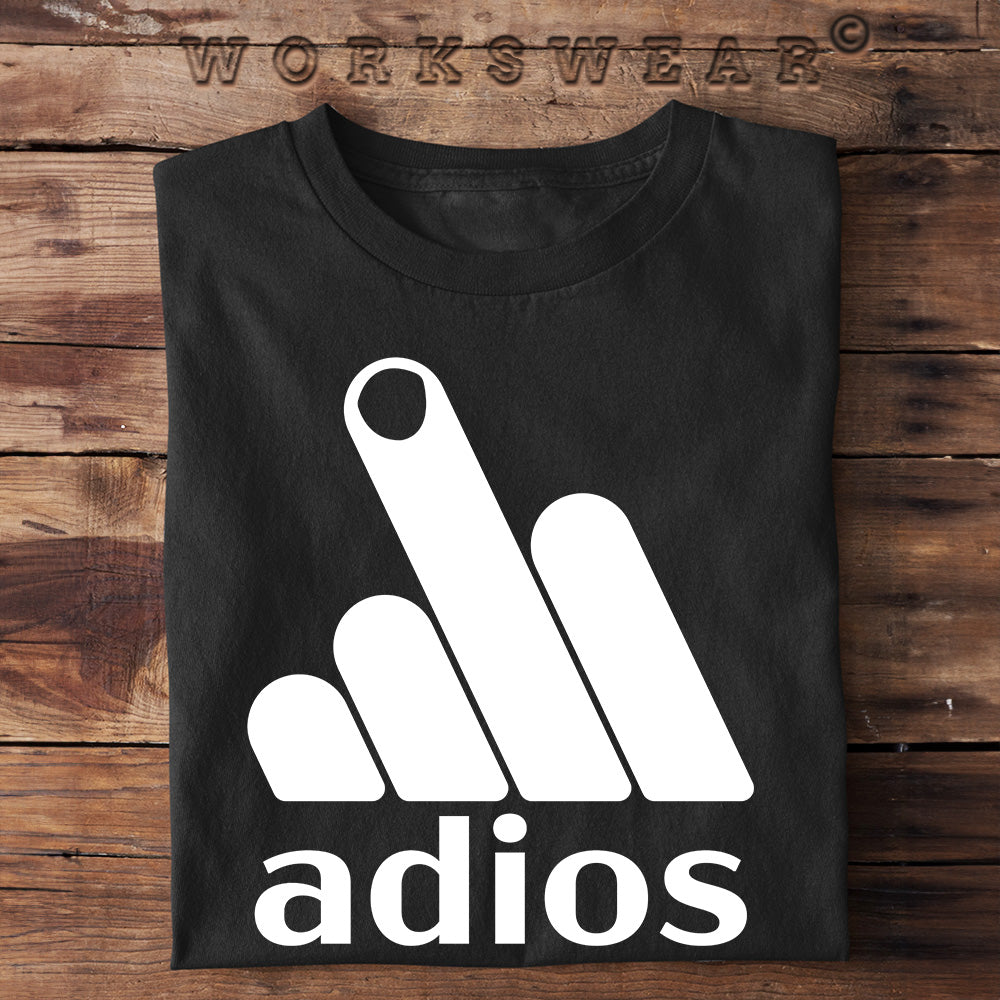 ADIOS Lustiges Herren T-Shirt / schwarz / workswear.de